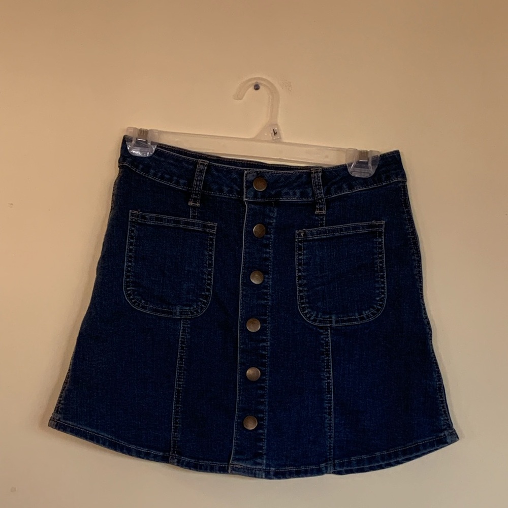 Blue denim altar’d state skirt